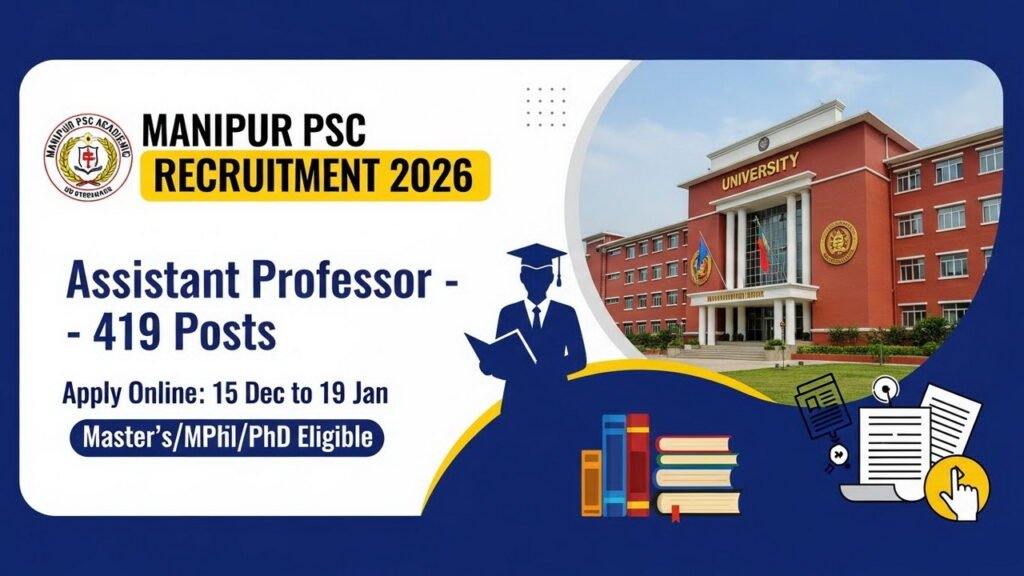 Manipur PSC Assistant Professor Recruitment 2026