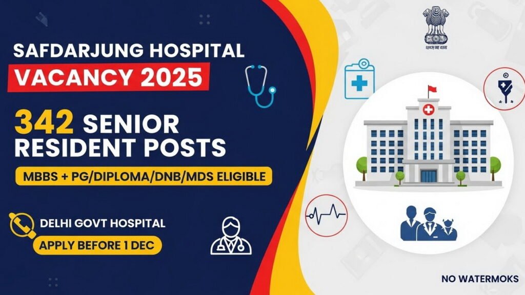 Safdarjung Hospital Recruitment 2025