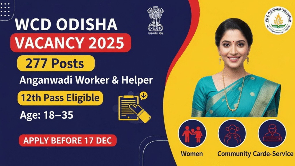 WCD Odisha Vacancy 2025